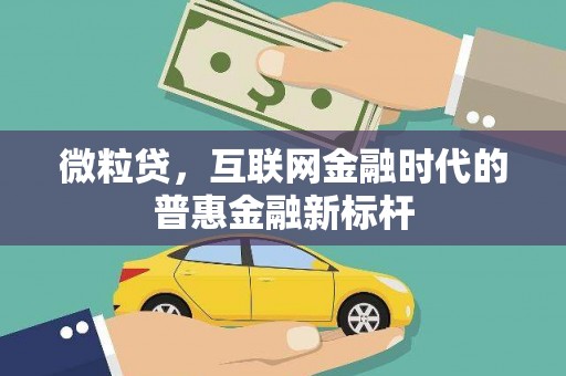 紫金微粒贷，互联网金融时代的普惠金融新标杆