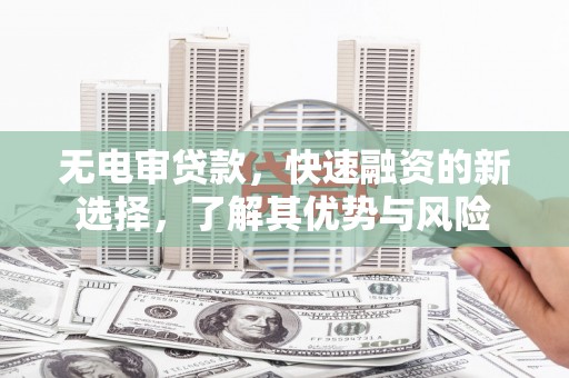 紫金无电审贷款，快速融资的新选择，了解其优势与风险