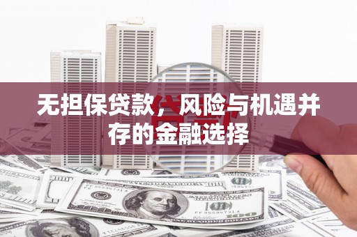 紫金无担保贷款，风险与机遇并存的金融选择