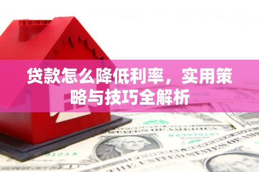 紫金贷款怎么降低利率，实用策略与技巧全解析