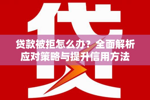 紫金贷款被拒怎么办？全面解析应对策略与提升信用方法