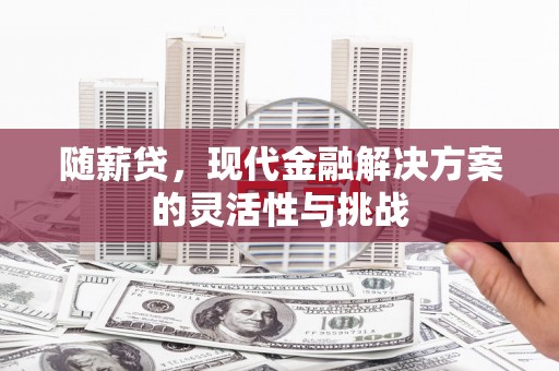 紫金随薪贷，现代金融解决方案的灵活性与挑战