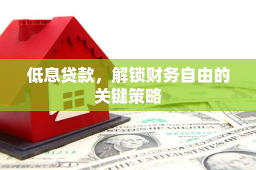 紫金低息贷款，解锁财务自由的关键策略