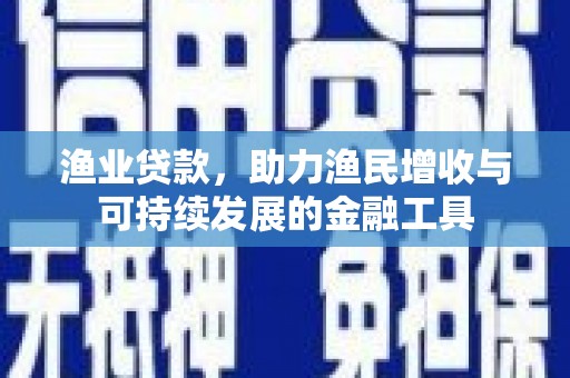 紫金渔业贷款，助力渔民增收与可持续发展的金融工具