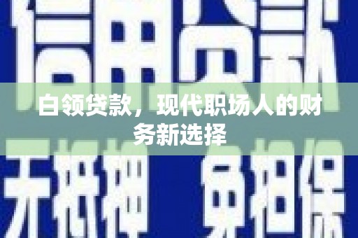 紫金白领贷款，现代职场人的财务新选择