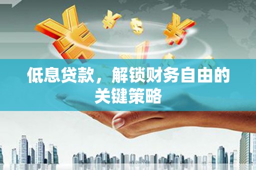 紫金低息贷款，解锁财务自由的关键策略