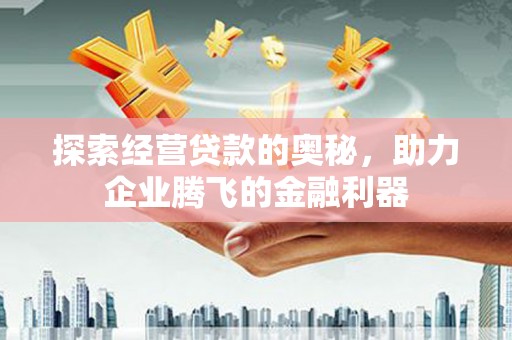 紫金探索经营贷款的奥秘，助力企业腾飞的金融利器