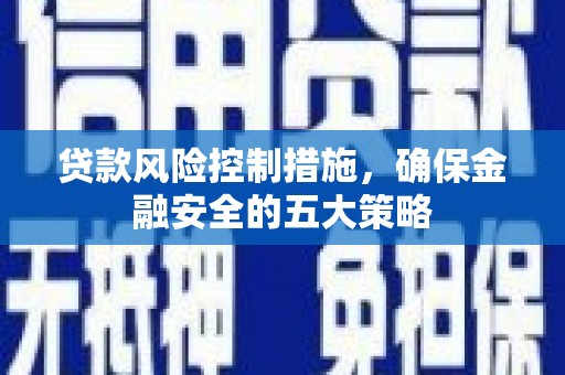 紫金贷款风险控制措施，确保金融安全的五大策略