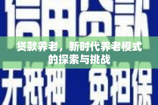 紫金贷款养老，新时代养老模式的探索与挑战