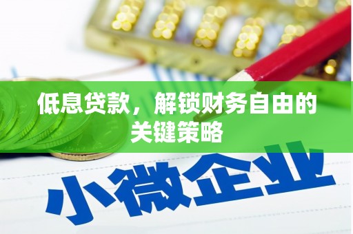 紫金低息贷款，解锁财务自由的关键策略