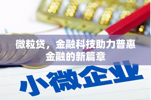 紫金微粒贷，金融科技助力普惠金融的新篇章