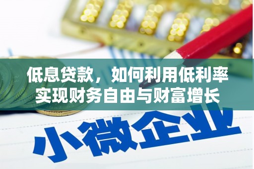 紫金低息贷款，如何利用低利率实现财务自由与财富增长